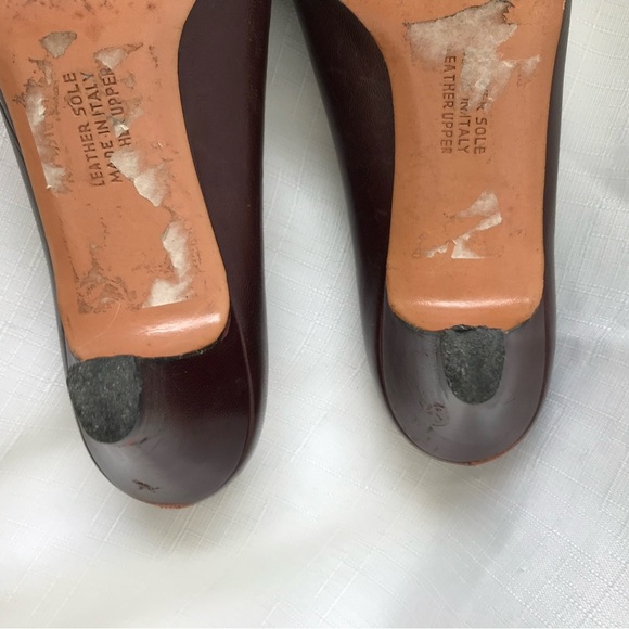 Salvatore Ferragamo Vintage Red 2.5” Heel Pumps Women Sz 7B Made in Italy - Picture 12 of 14